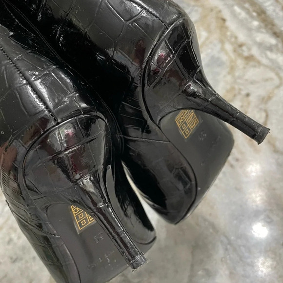 Anine Bing Stevie Black Croc Leather Booties size 39 - Picture 9 of 15